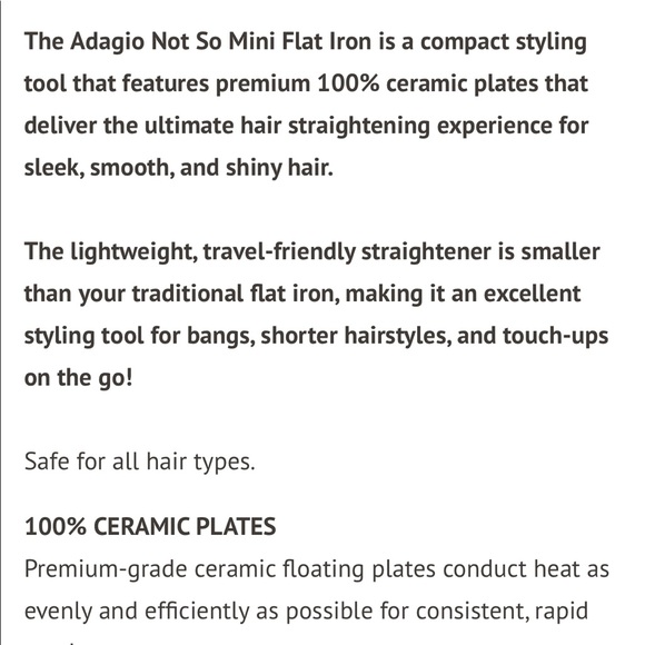 Adagio not so mini flat iron - Picture 4 of 5